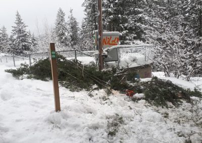 Clearing up after a snow storm