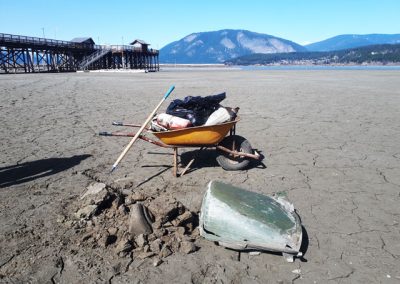 Salmon Arm - Cleaning up near the wharf